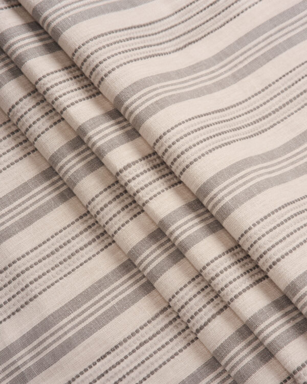 French Stripes - Smoke Custom Curtains