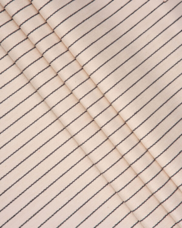 French Stripes - Graphite Custom Curtains