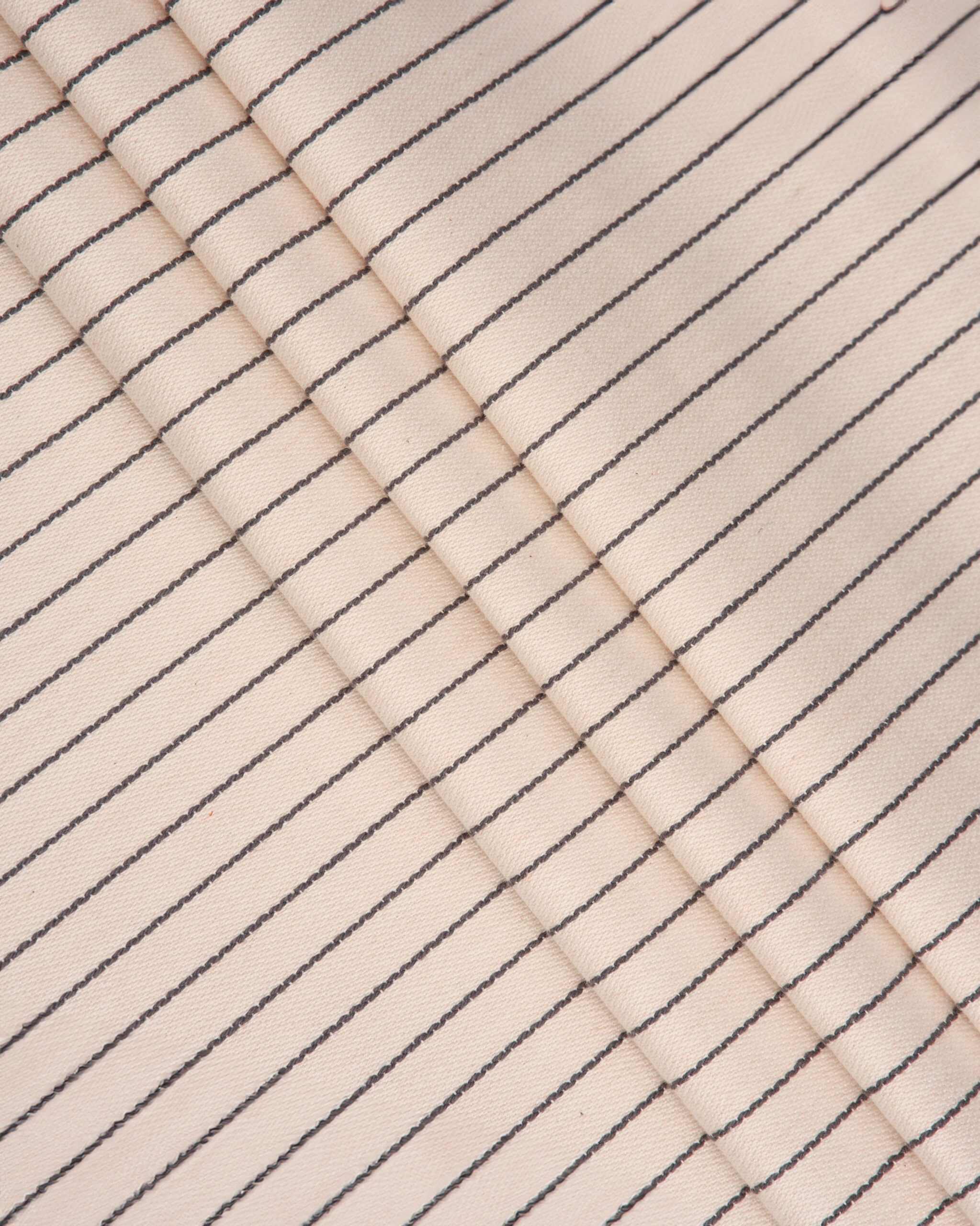 French Stripes - Graphite Custom Curtains