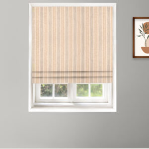 French Stripes - Sky Roman Shades