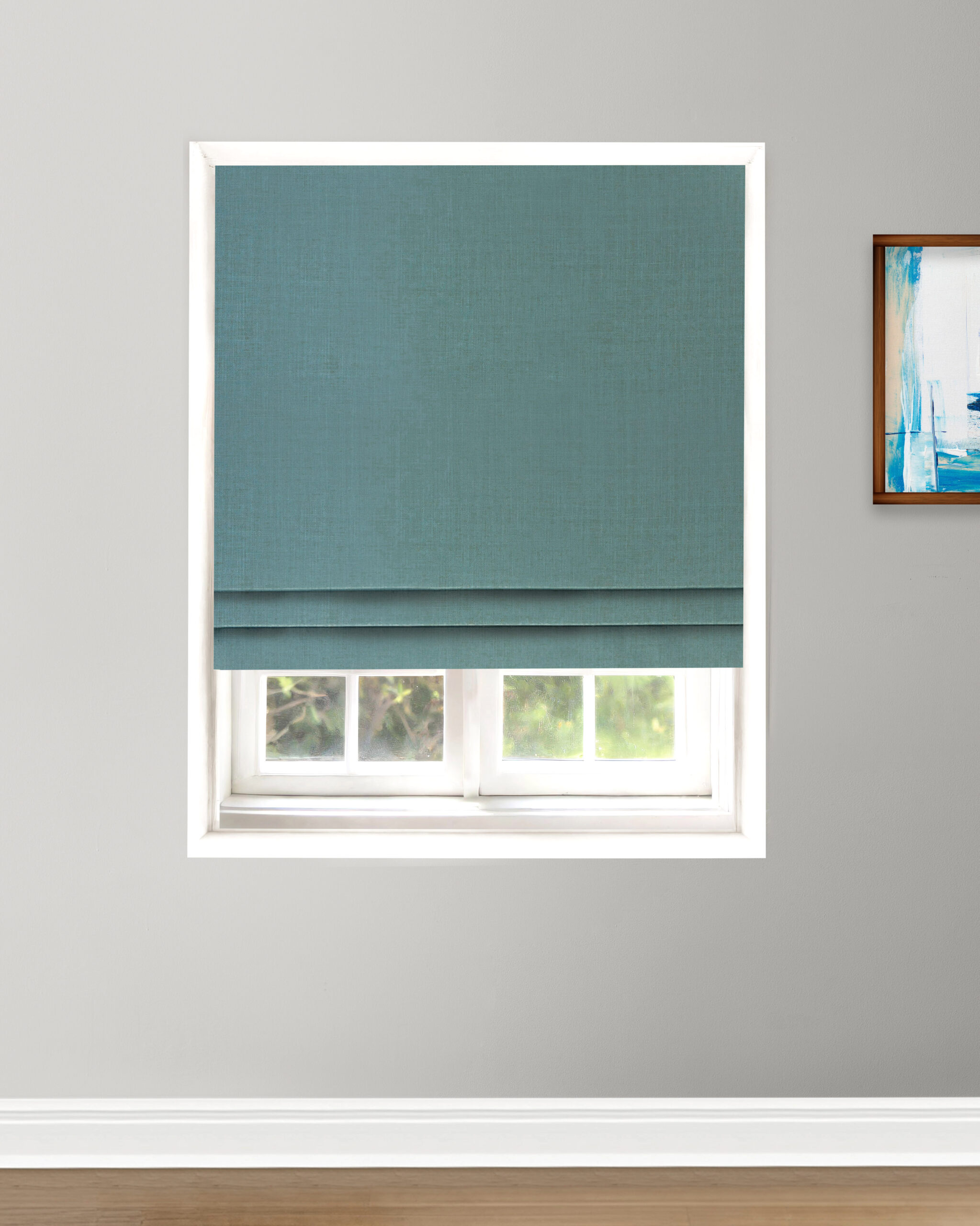 Herringbone Plains - Spa Roman Shades