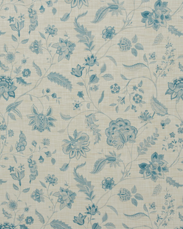 Blooming Spring - Linen Blue Fabric Swatch