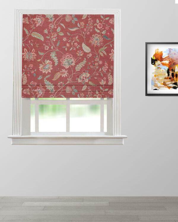 Blooming Spring - Red Apple Roman Shades