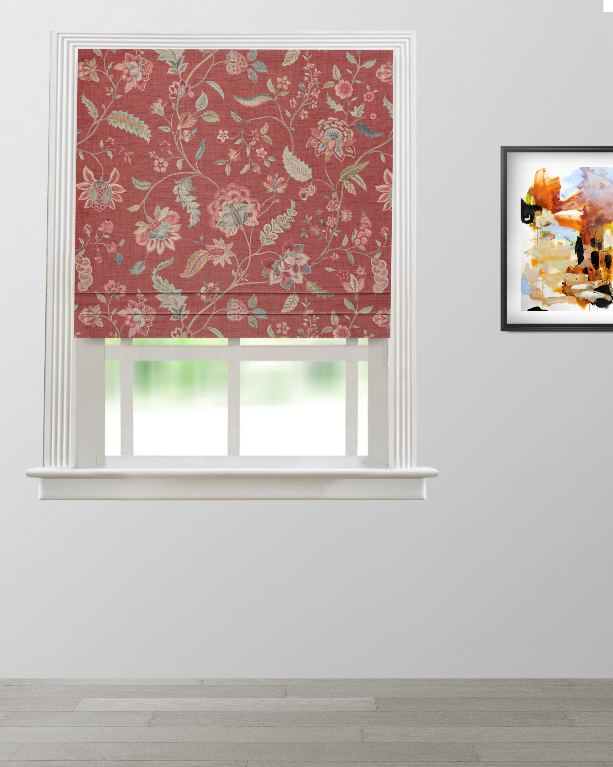 Blooming Spring - Red Apple Roman Shades