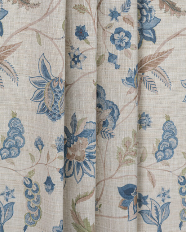 Blooming Spring - My Blue Ripple Fold Drapes