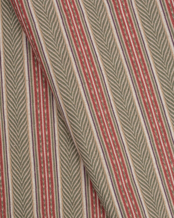 Boardwalk Stripe - Rusty Clay Ripple Fold Drapes - Image 4