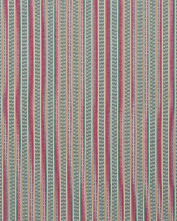 Boardwalk Stripe - Rosy Teal Ripple Fold Drapes - Image 3