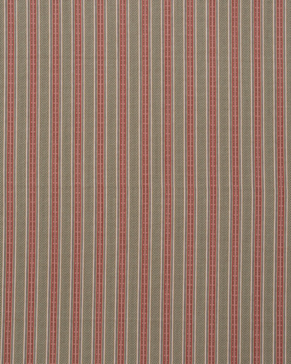 Boardwalk Stripe - Rusty Clay Ripple Fold Drapes - Image 2
