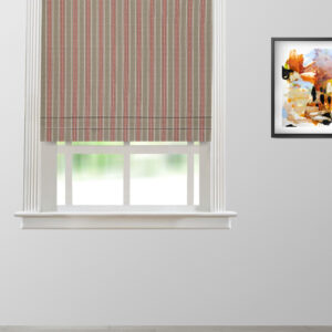 Boardwalk Stripe - Rusty Clay  Roman Shades