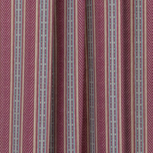 Boardwalk Stripe - Burgundy  Ripple Fold Drapes