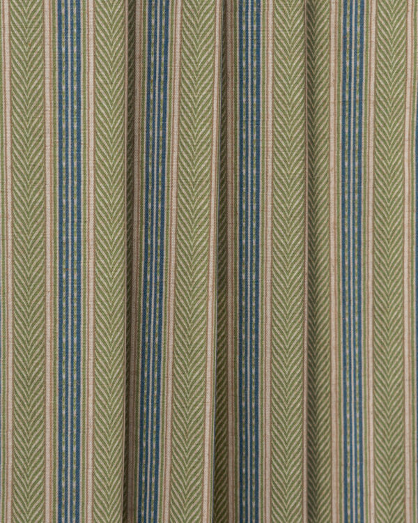 Boardwalk Stripe - Emerald Green Fabric Swatch - Image 3