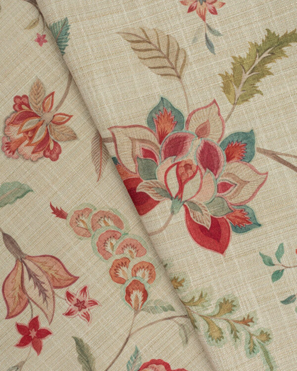 Blooming Spring - Tangerine Red Ripple Fold Drapes - Image 3