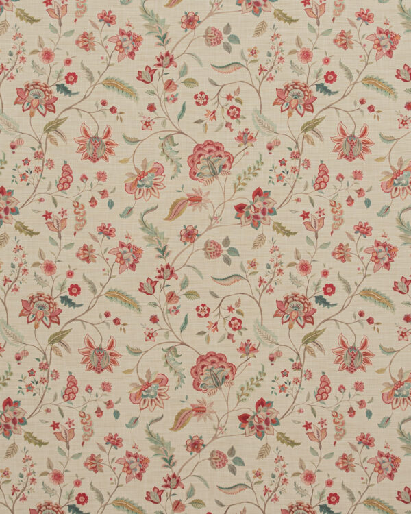 Blooming Spring - Tangerine Red Ripple Fold Drapes - Image 4