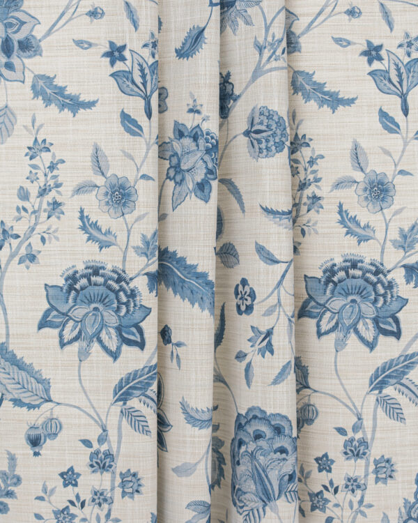 Blooming Spring - Just Blue Ripple Fold Drapes