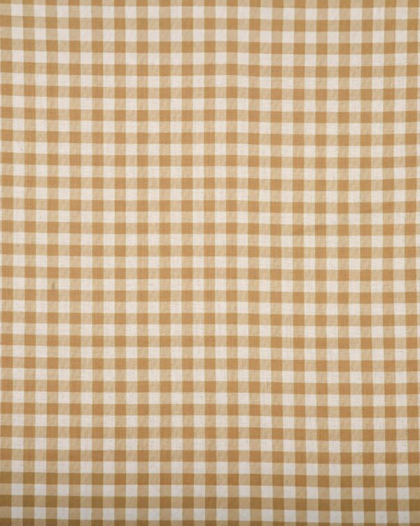 Gingham Check - Mustard Fabric Swatch - Image 2