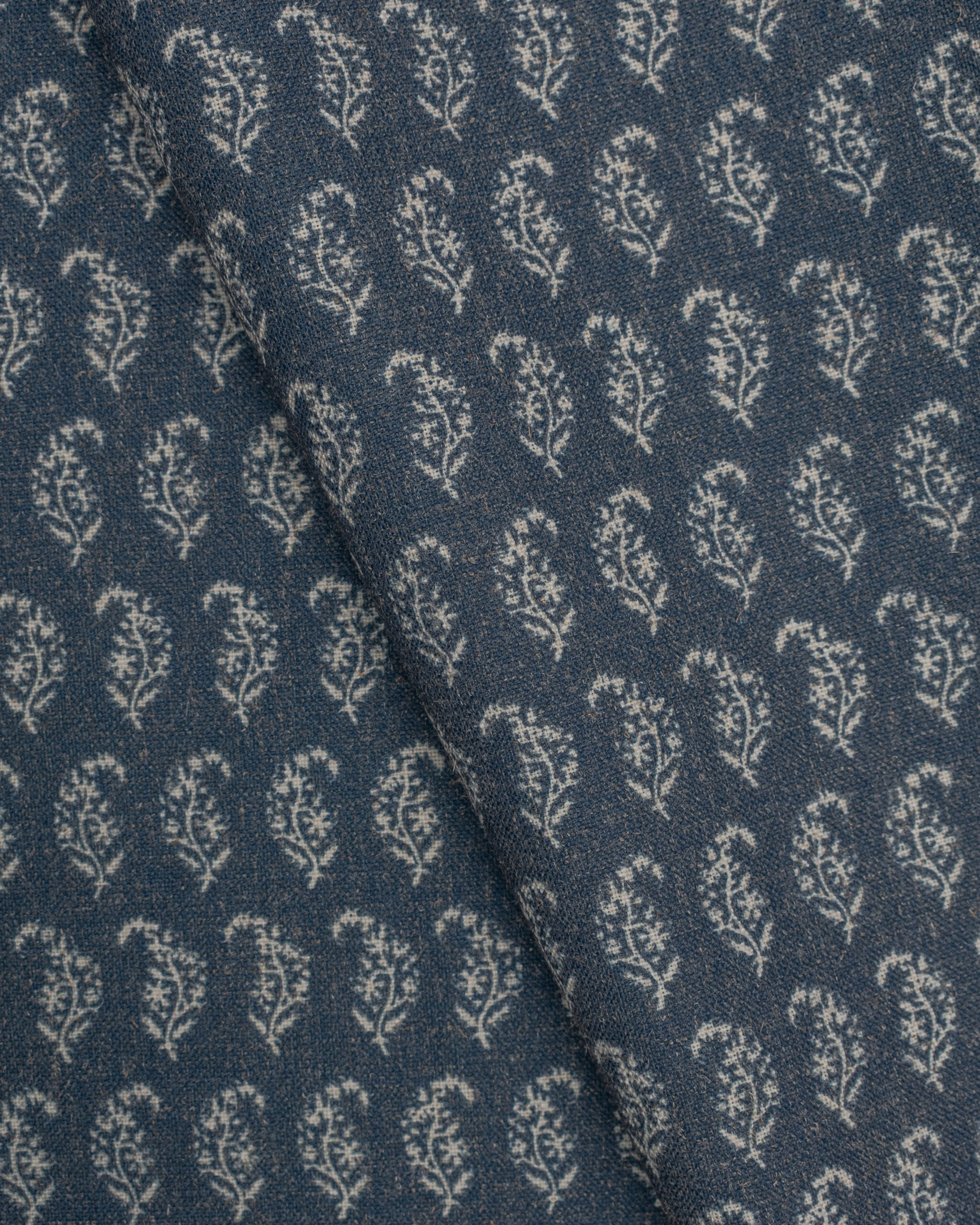 Vintage Paisley - Blue Night  Fabric Swatch
