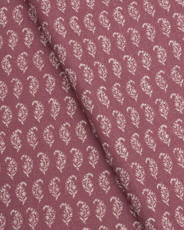 Vintage Paisley - Burgundy Ripple Fold Drapes - Image 3
