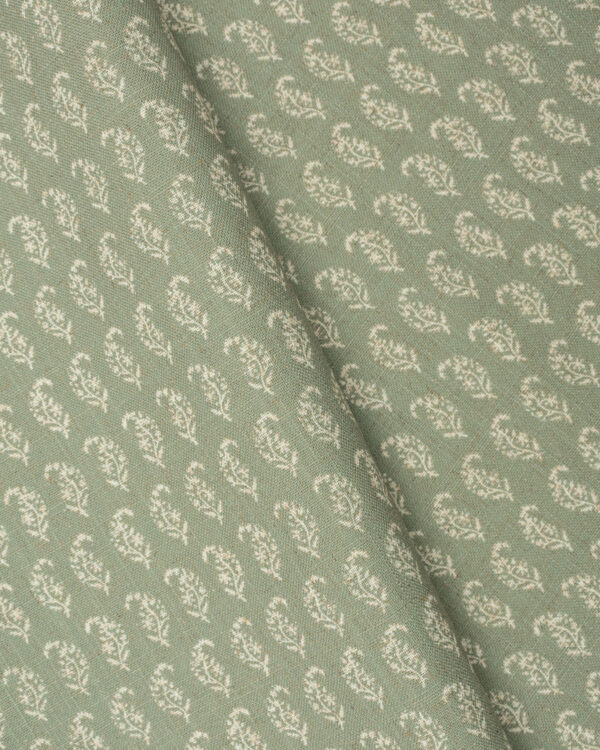 Vintage Paisley - Soft Green Fabric Swatch