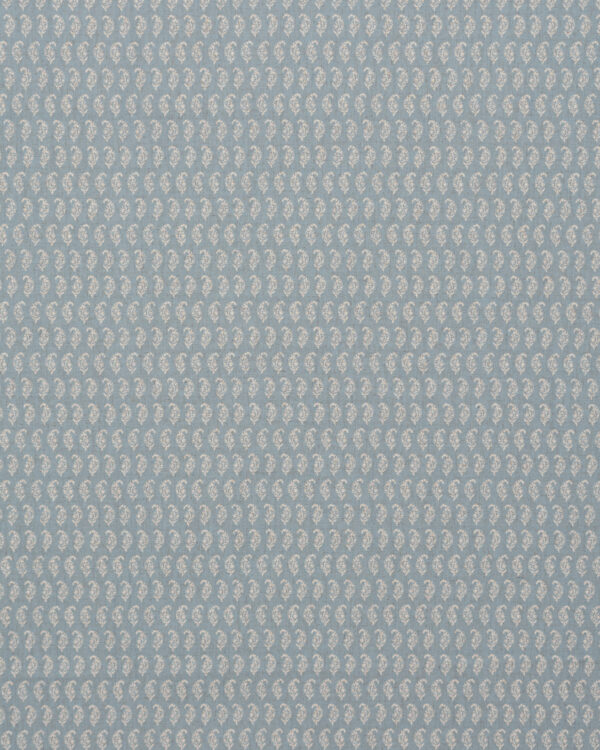Vintage Paisley - Pool Blue  Ripple Fold Drapes - Image 2