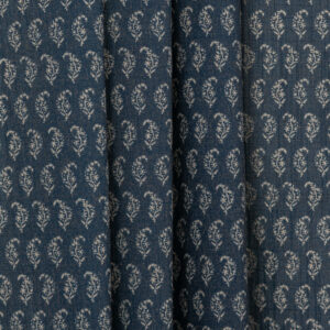 Vintage Paisley - Blue Night  Ripple Fold Drapes