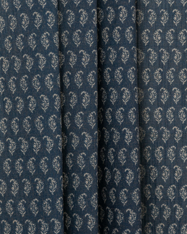 Vintage Paisley - Blue Night  Fabric Swatch - Image 2