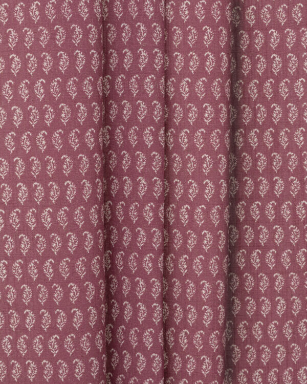 Vintage Paisley - Burgundy Ripple Fold Drapes
