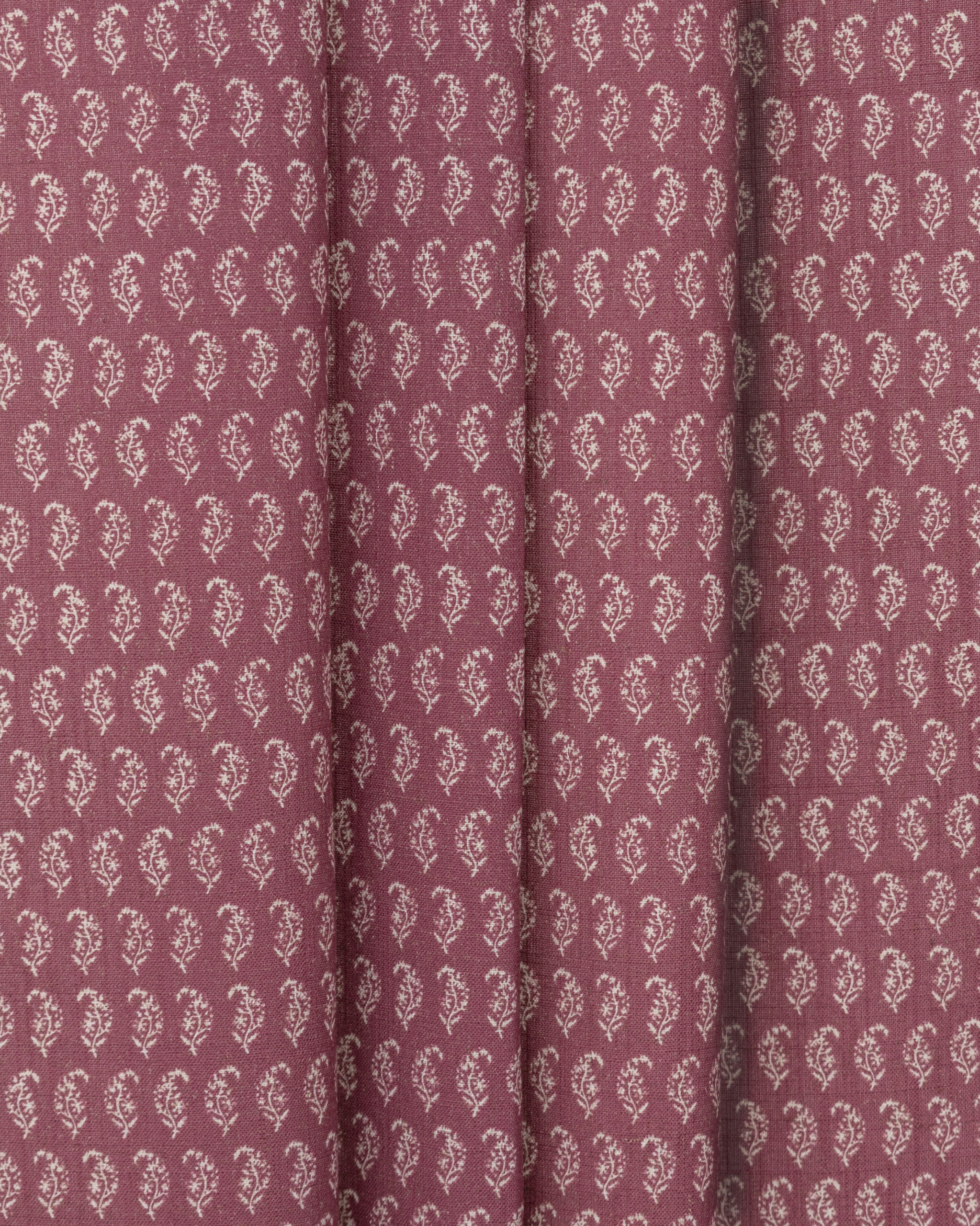 Vintage Paisley - Burgundy Ripple Fold Drapes