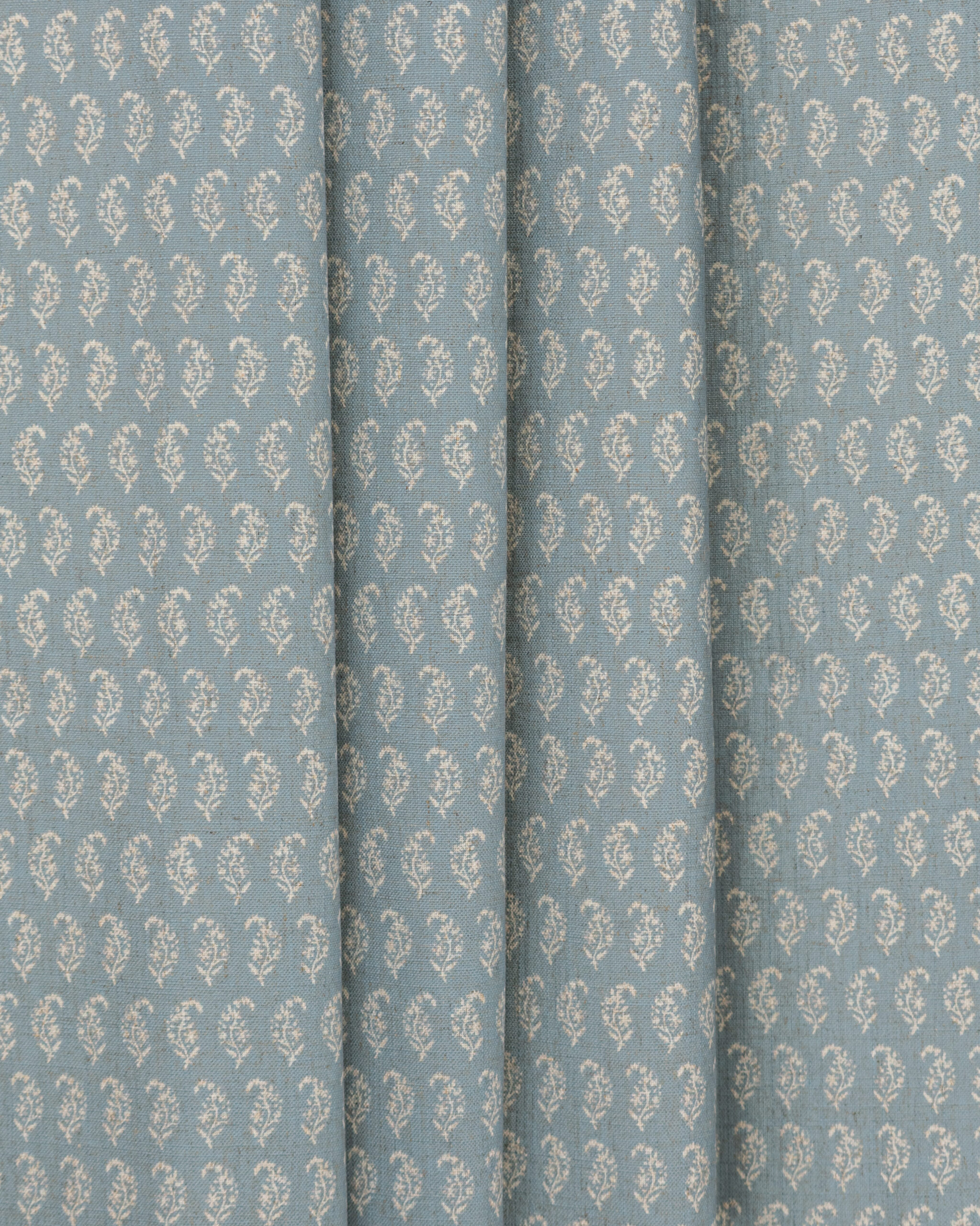 Vintage Paisley - Pool Blue  Ripple Fold Drapes