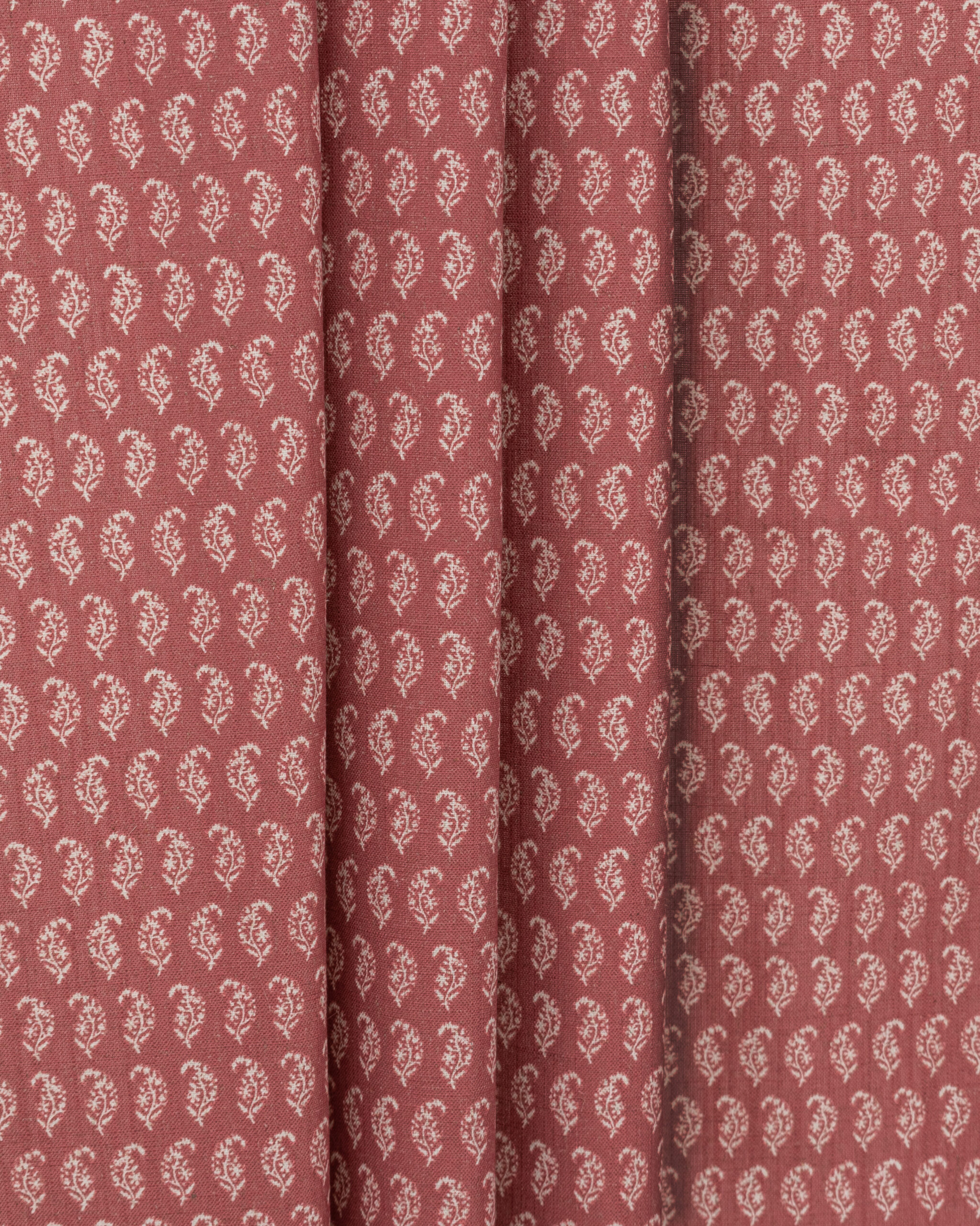 Vintage Paisley - Red Ripple Fold Drapes