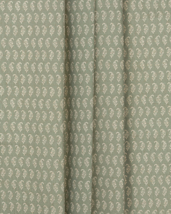 Vintage Paisley - Soft Green Fabric Swatch - Image 3